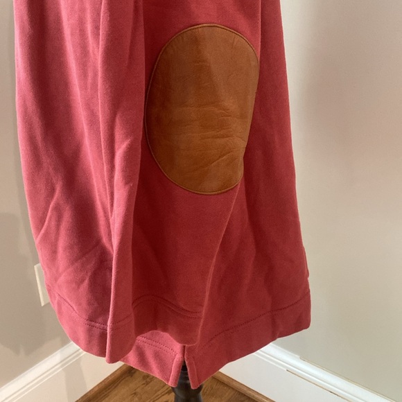 Orvis leather elbow patches 100% cotton pullover mock turtleneck gorpcore - Picture 5 of 12